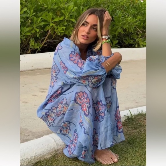 ZARA PRINTED 100% RAMIE TUNIC DRESS - Picture 11 of 16